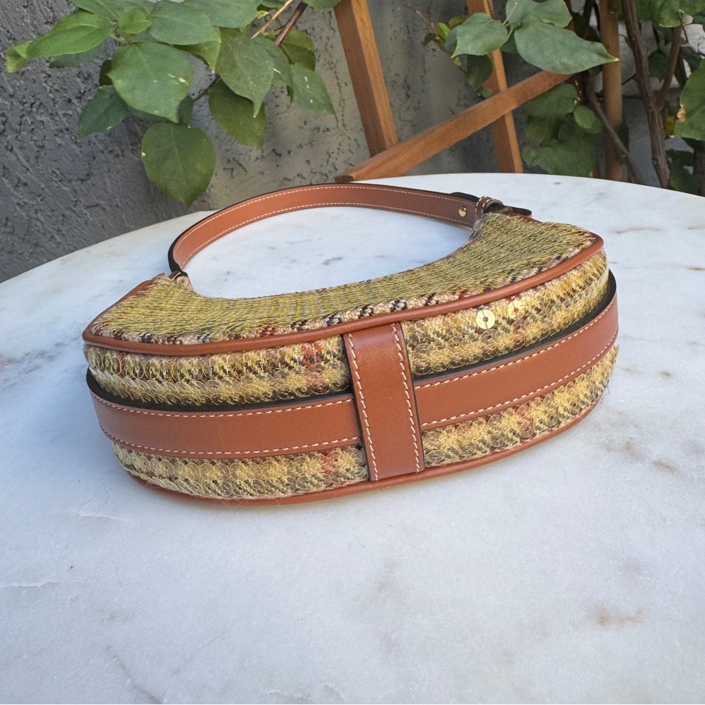 Celine Tweed & Sequin Mini Ava Crescent Shoulder Bag - Picture 13 of 16